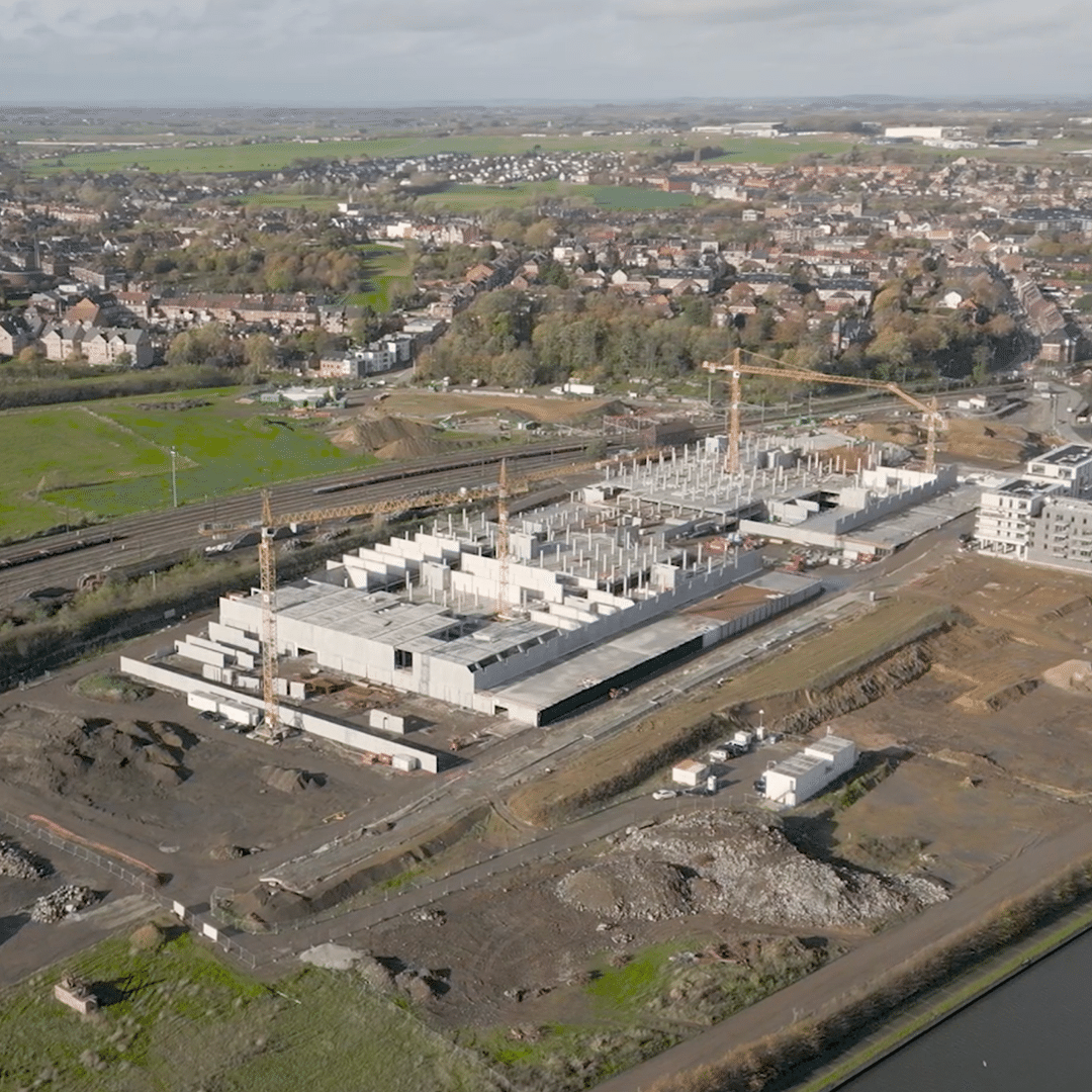 Tubize Outlet Mall, Belgique, vue drone